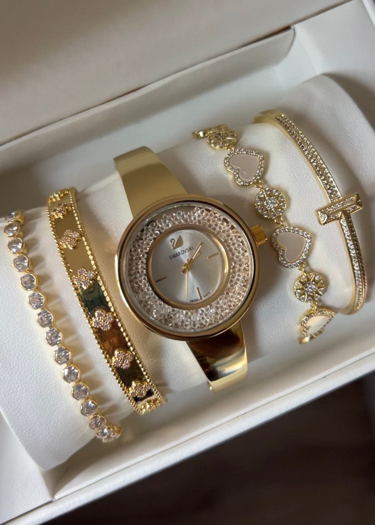 Majesty Jewelry Set Swan 18K Vergoldet Gold