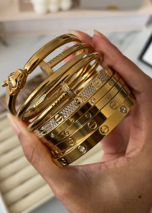 Majesty Jewelry Bangle Diamond Carrie 18K Vergoldet 5.8 cm