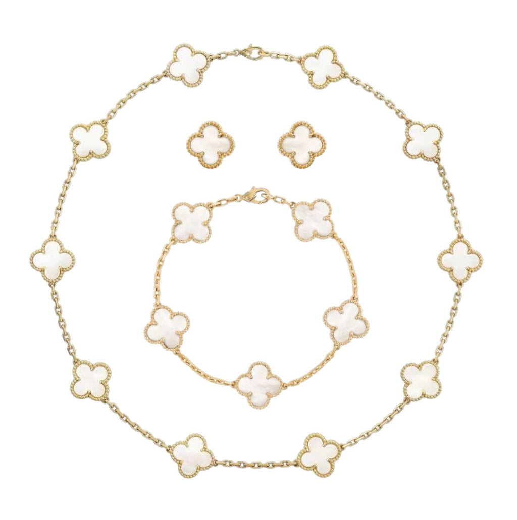 Majesty Jewelry Set 10 Motif White 18K Vergoldet Gold