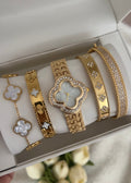 Majesty Jewelry Set Clover 18K Vergoldet Gold