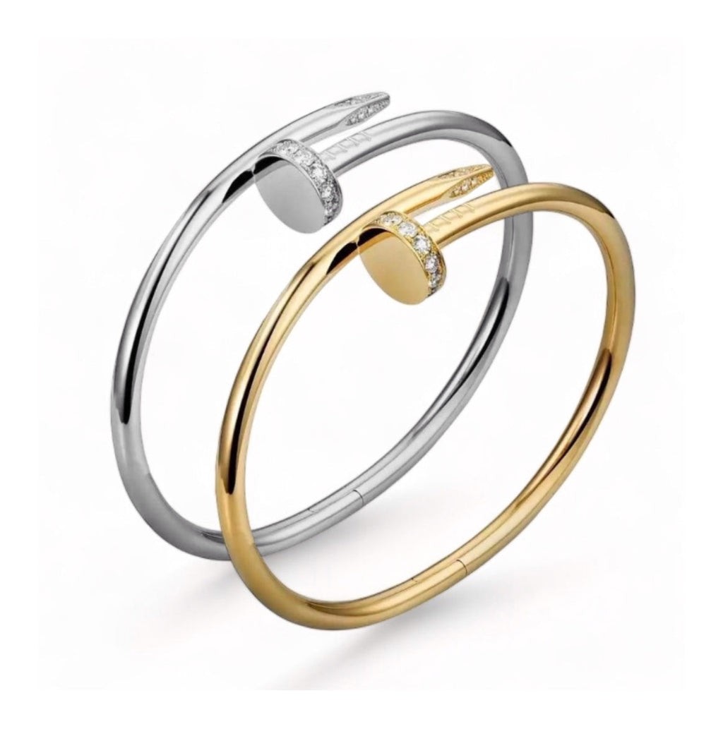 Majesty Jewelry Diamond Nail Armreif 18K Vergoldet 6 cm