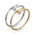 Majesty Jewelry Diamond Nail Armreif 18K Vergoldet 6 cm