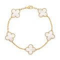 Majesty Jewelry Clover Natural Shell Armband 18K Vergoldet Gold