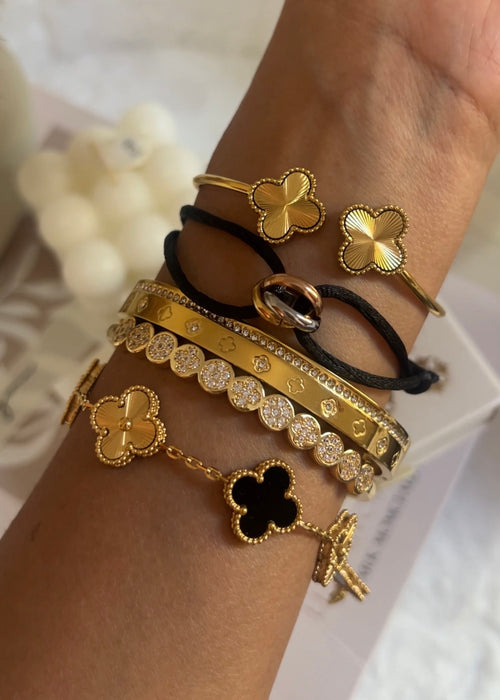 Majesty Jewelry Bangle Honey Clover 18K Vergoldet Gold