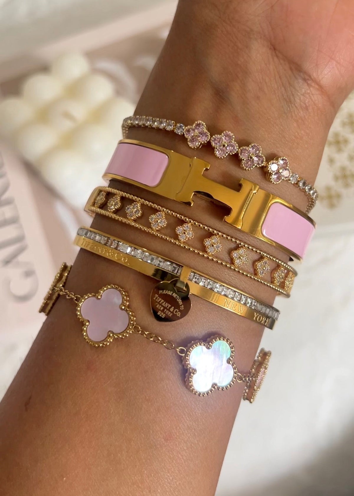 Majesty Jewelry Bangle My Love 18K Vergoldet 6 cm