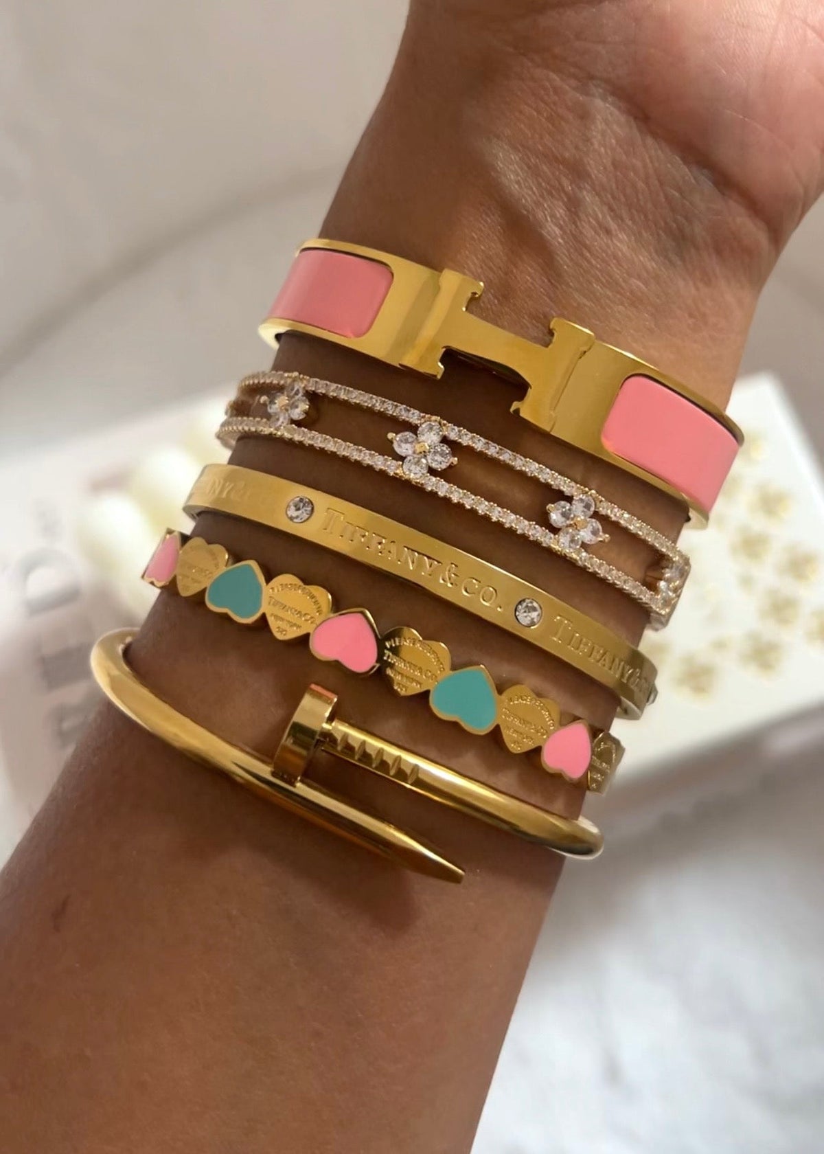 Majesty Jewelry Tiffany Armreif 18K Vergoldet 6.2 cm