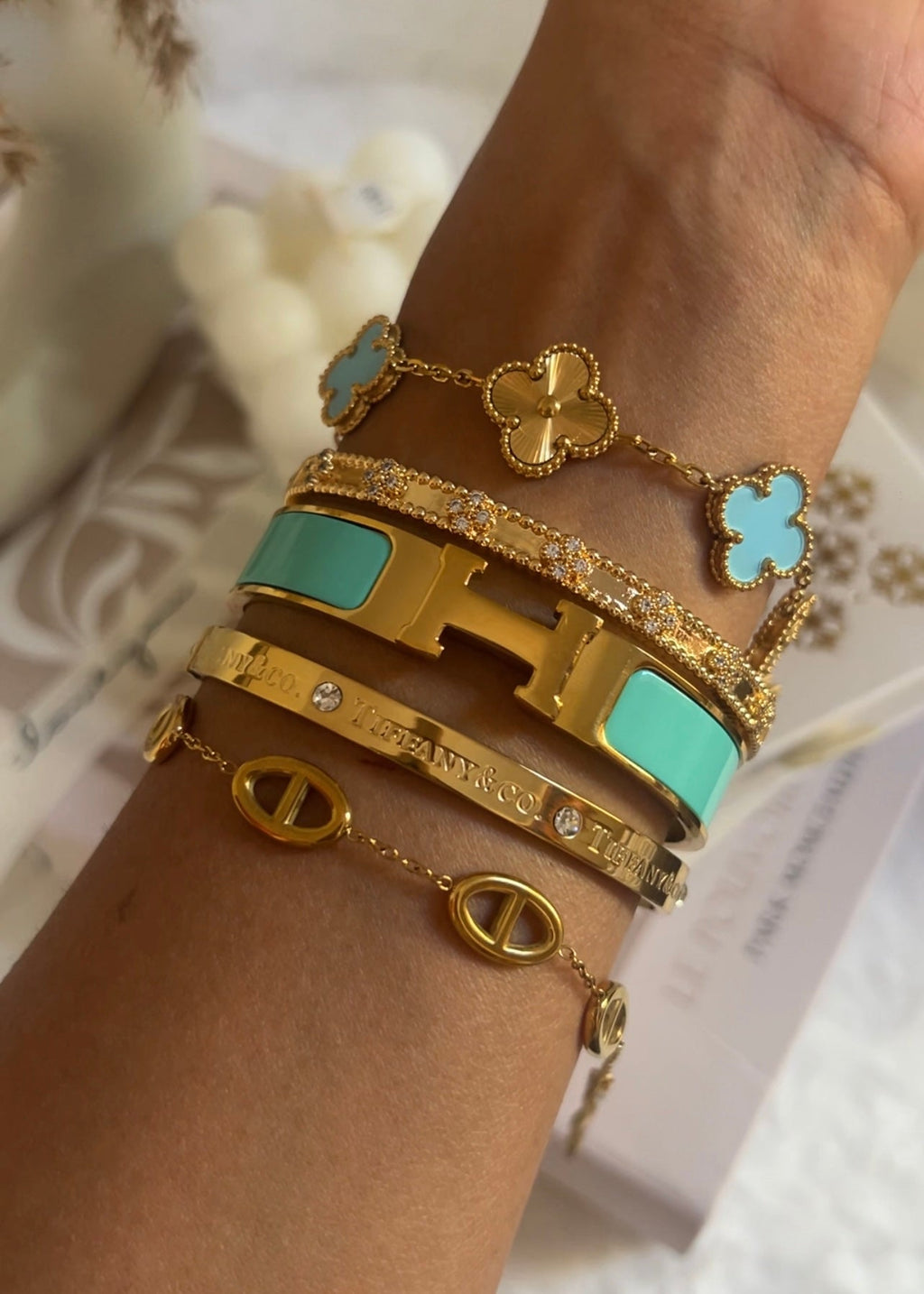 Majesty Jewelry Tiffany Armreif 18K Vergoldet 6.2 cm
