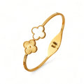 Majesty Jewelry Twin Clover Armreif 18K Vergoldet Gold