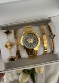 Majesty Jewelry Set Black Medusa 18K Vergoldet Gold